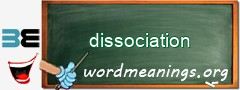 WordMeaning blackboard for dissociation